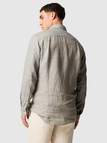 Rodd & Gunn Coromandel Linen Slim Fit Long Sleeve Shirt - view 2, Taupe