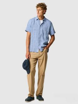 Rodd & Gunn Croftview Linen Blend Regular Fit Stripe Shirt, Eclipse - view 2, Eclipse