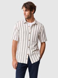 Rodd & Gunn Melford Cotton Blend Short Sleeve Shirt, Ink, Ink