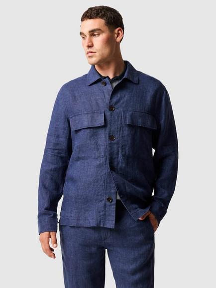 Rodd & Gunn Linen WestIsland Shacket, Marine