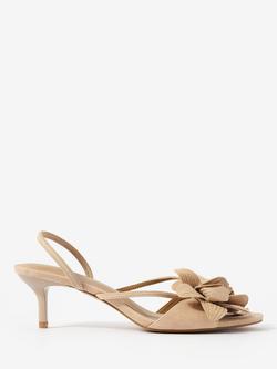 Mint Velvet Bri Suede Floral Sandals, Natural, Natural