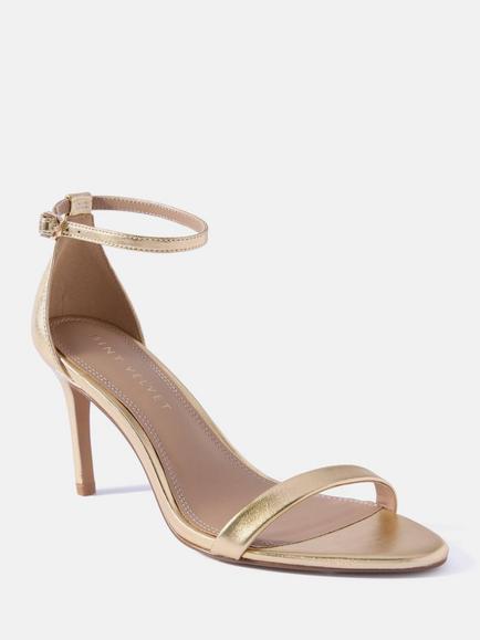 Mint Velvet Skye Strappy High Heel Sandals - view 2, Gold
