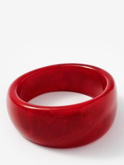 Mint Velvet Resin Bangle, Red, Red