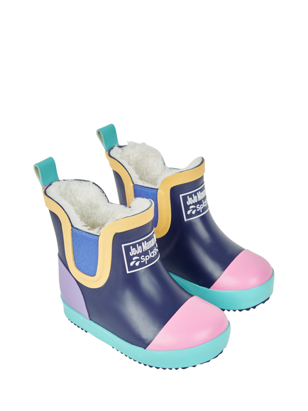 JoJo Maman Bébe Kids' Wellington Boots, Blue/Purple, Blue/Purple