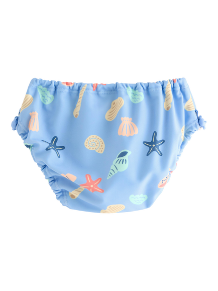 Lindex Baby Seaside Print Swim Briefs, Blue/Multi - view 2, Blue/Multi