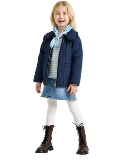 Lindex Kids' Water-Repellent Quilted Jacket, Dark Blue, Dark Blue