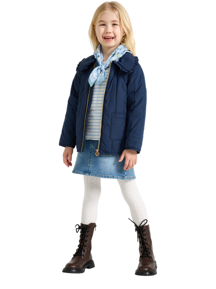 Lindex Kids' Water-Repellent Quilted Jacket, Dark Blue, Dark Blue