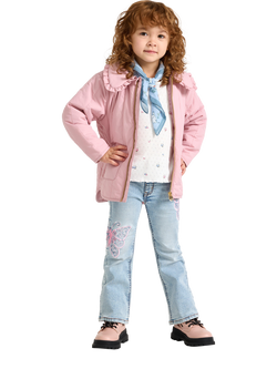 Lindex Kids' Water-Repellent Quilted Jacket, Dusty Pink, Dusty Pink