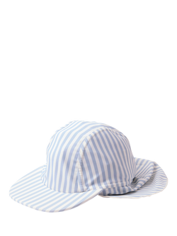 Lindex Kids' UV Stripe Sun Hat, Blue/White, Blue/White