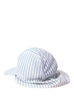Lindex Kids' UV Stripe Sun Hat, Blue/White - view 2, Blue/White