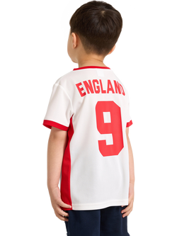 Lindex Kids' England V-Neck T-Shirt, White - view 2, White