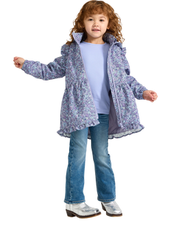 Lindex Kids' Floral Raincoat, Lilac, Lilac