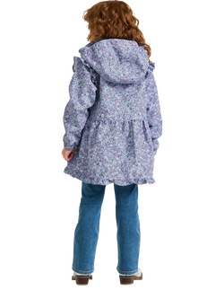 Lindex Kids' Floral Raincoat, Lilac - view 2, Lilac