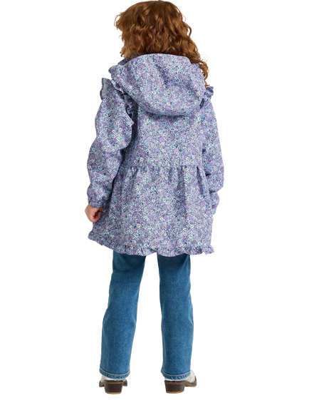 Lindex Kids' Floral Raincoat, Lilac - view 2, Lilac