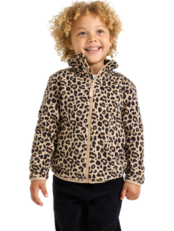 Lindex Kids' Leopard Print Jacket, Beige, Beige