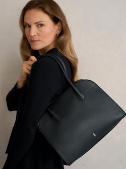 Hobbs Alexis Leather Shoulder Bag, Black - view 2, Black