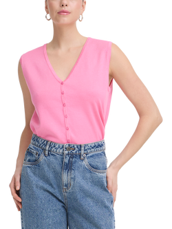 ICHI Luls Sleeveless Cardigan, Wild Orchid, Wild Orchid