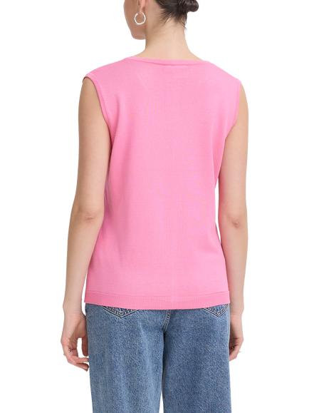 ICHI Luls Sleeveless Cardigan, Wild Orchid - view 2, Wild Orchid