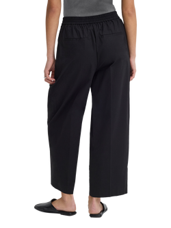 ICHI Funi High Rise Pleated Wide Leg Trousers - view 2, Black