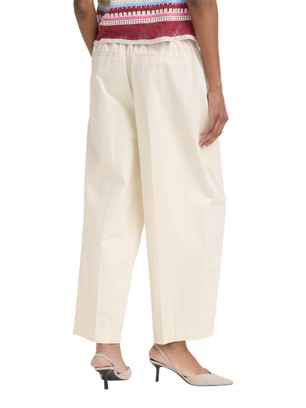 ICHI Funi High Rise Pleated Wide Leg Trousers - view 2, Birch