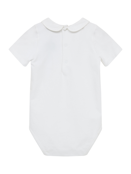 Trotters Baby Peter Pan Guardsman Bodysuit, White - view 2, White