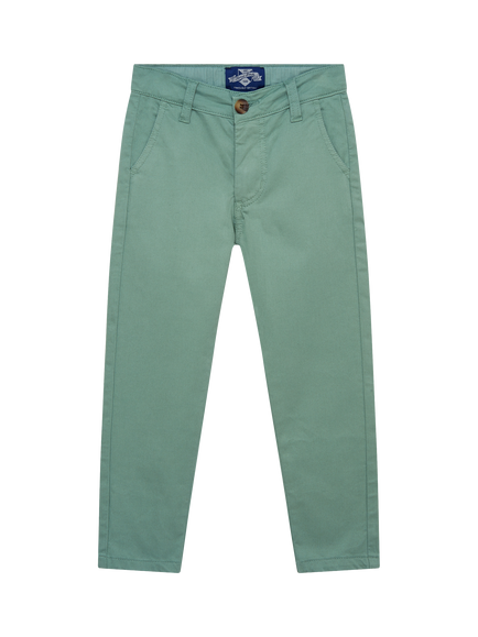 Trotters Kids' Jacob Chino Trousers, Sage, Sage
