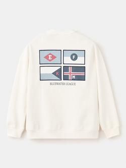 Mango Kids' Cotton Blend Graphic Sweatshirt, Off White - view 2, Off White