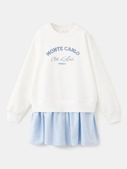 Mango Kids' Jumper Dress, Off White, Off White