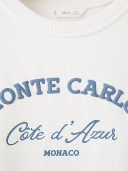 Mango Kids' Jumper Dress, Off White - view 2, Off White