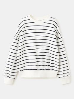 Mango Kids' Cotton Striped Jumper, Off White, Off White