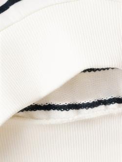 Mango Kids' Cotton Striped Jumper, Off White - view 2, Off White