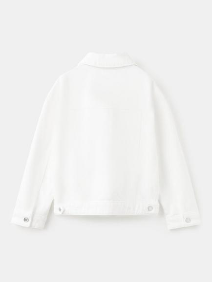 Mango Kids' Denim Jacket, White - view 2, White