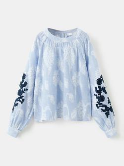 Mango Kids' Blouse, Sky Blue, Sky Blue