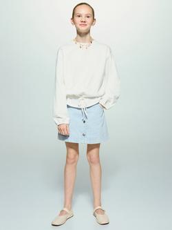 Mango Kids' Denim Skirt, Light Blue, Light Blue