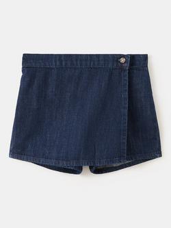 Mango Kids' High Rise Wrap Skort, Dark Blue, Dark Blue