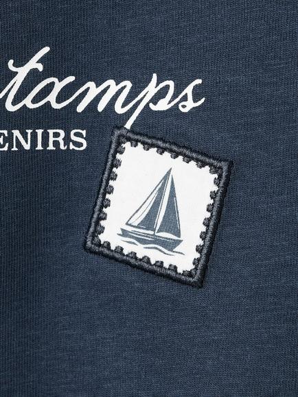 Mango Kids' Knotted T-Shirt, Navy - view 2, Navy