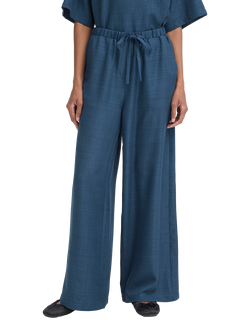 ICHI Katico Wide Leg Trousers, Navy, Navy