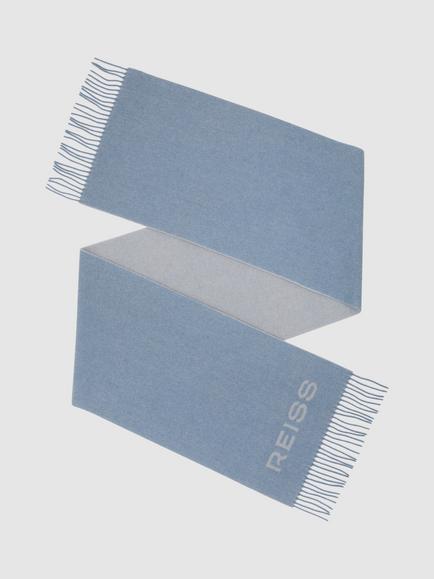 Reiss Picton Wool Blend Scarf, Blue, Blue