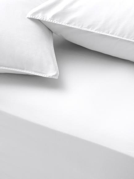 John Lewis Washed Organic Cotton Fitted Sheet, White