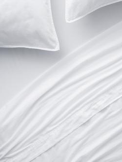 John Lewis Washed Organic Cotton Flat Sheet, White