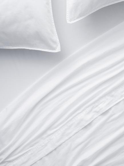 John Lewis Washed Organic Cotton Flat Sheet, White