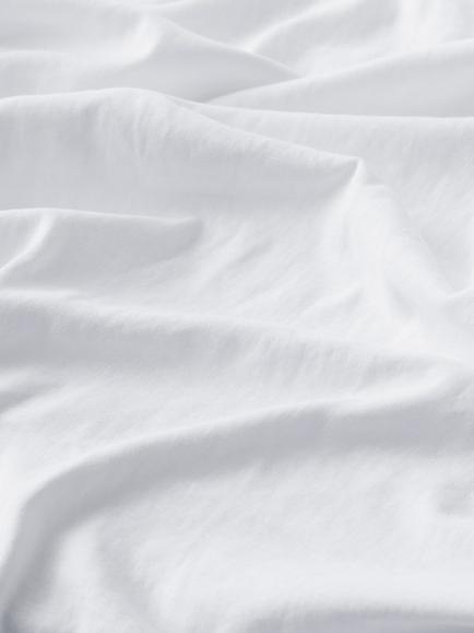 John Lewis Washed Organic Cotton Flat Sheet - view 2, White