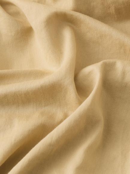 John Lewis Washed Organic Cotton Flat Sheet - view 2, Butter