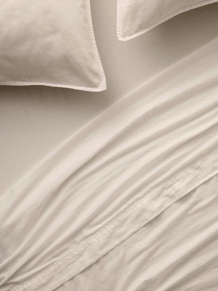 John Lewis Washed Organic Cotton Flat Sheet, Cashew