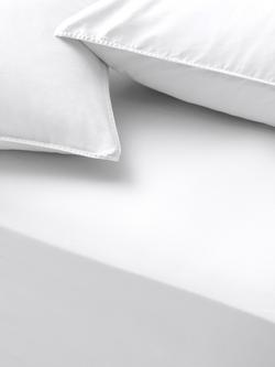 John Lewis Washed Organic Cotton Extra Deep Fitted Sheet, White, White