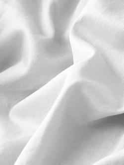John Lewis Washed Organic Cotton Extra Deep Fitted Sheet, White - view 2, White