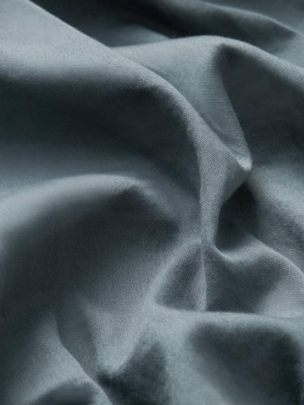John Lewis Washed Organic Cotton Deep Fitted Sheet - view 2, Denim Blue