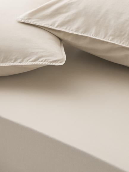 John Lewis Washed Organic Cotton Deep Fitted Sheet, Cashew