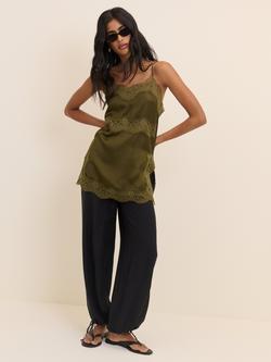 Nobody's Child Bellah Lace Cami Top, Green - view 2, Green