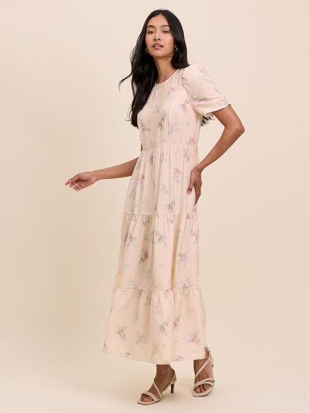 Nobody's Child Hudson Floral Midi Dress, Pink, Pink